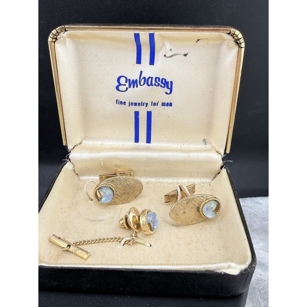 Vintage Embassy Cuff Links For‎ Men With Box